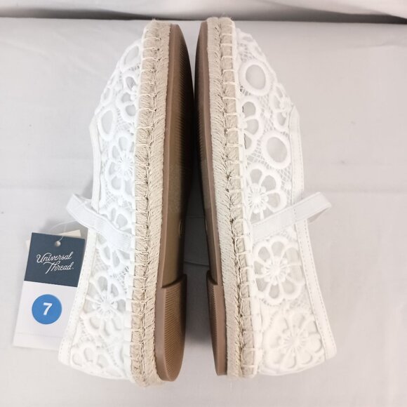 Universal Thread Celia Lace Mary Jane Espadrille Flats 7 NWT - Picture 7 of 11